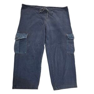Vintage Hard Tail Forever Cotton Fleece Cargo Sweatpants Blue 90s Y2K OS USA
